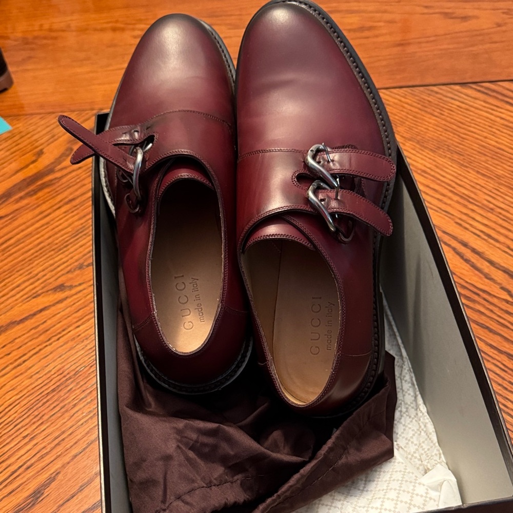 Gucci Men's Deep Burgundy Oxfords